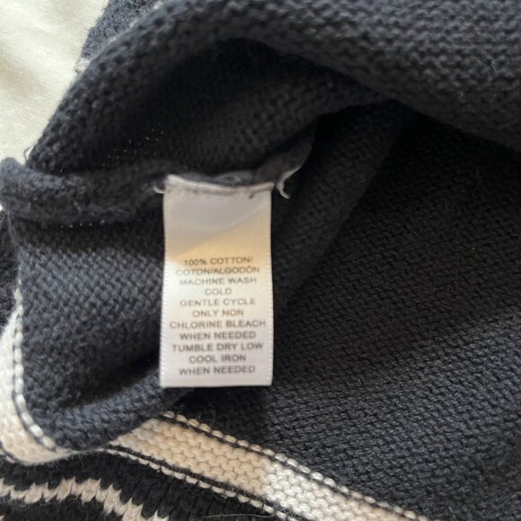 100% Cotton Navy Beach Cottage Sweater - Picture 2 of 4